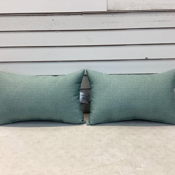 Pillow - Greendale Home Fashions 2 -Pack Unbranded Solid Seaglass Rectangular Lumbar pillow