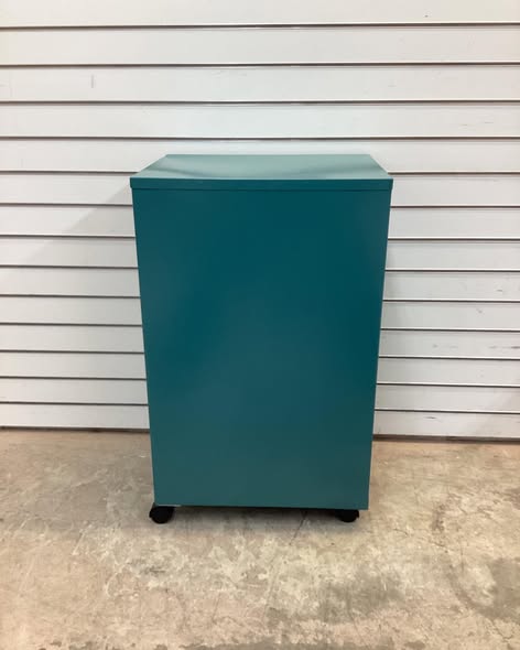 Space Solutions 18 in. D 3-Drawer Metal Letter Width 14.25 in. W Mobile Vertical File Cabinet File-File-Pencil, Teal