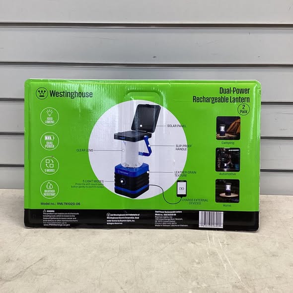 Lanterns - Westinghouse 1000 Lumen Solar Rechargeable LED Portable Lanterns