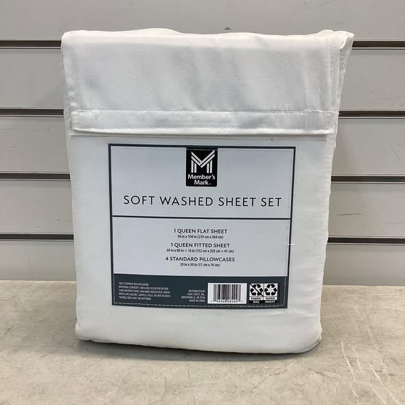 Sheet Set - Member's Mark Soft Washed Sheet Set - Queen Size