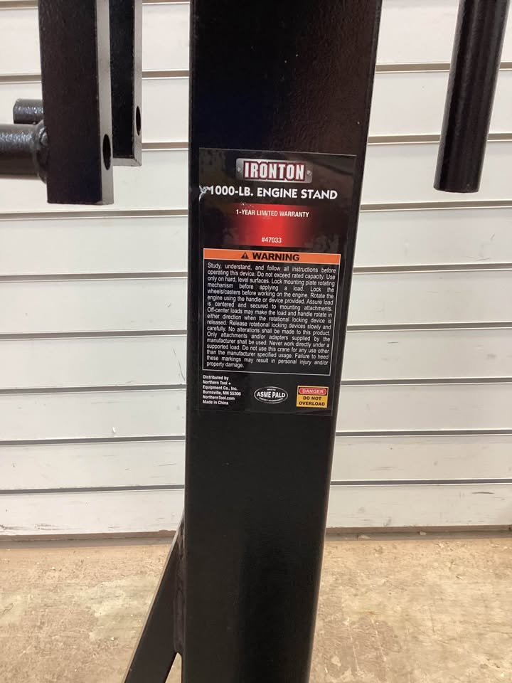 Engine Stand - Brand New Ironton Rotating Engine Stand, 1000-Lb. Capacity
