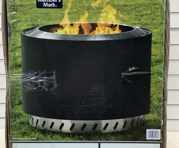 Fire Pit - Member’s Mark 22" Smokeless Wood Fire Pit with All-Weather Cover