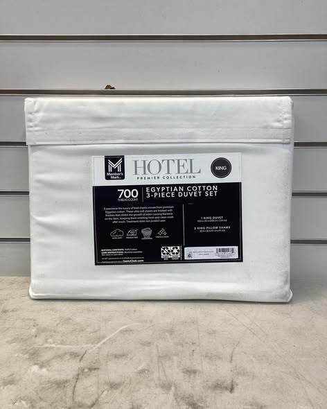 Sheets - Member's Mark 700-Thread-Count Striped Egyptian Cotton Duvet Cover Set, King Size