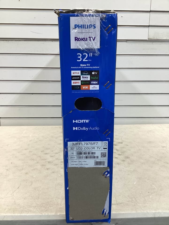 TV - Brand New Philips 32" Class 7900 Series QLED Full HD Roku Smart TV