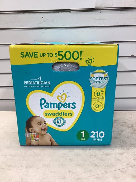 Pampers Swaddlers Diapers 210 ct Size 1