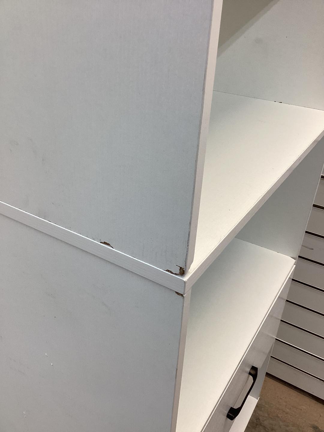 MAT EXPERT 74” White Tall Bookcase, Modern Display Storage Cabinet