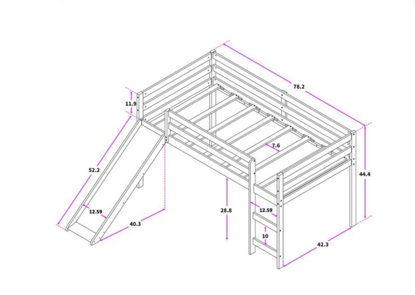 Espresso Twin loft Bunk Bed