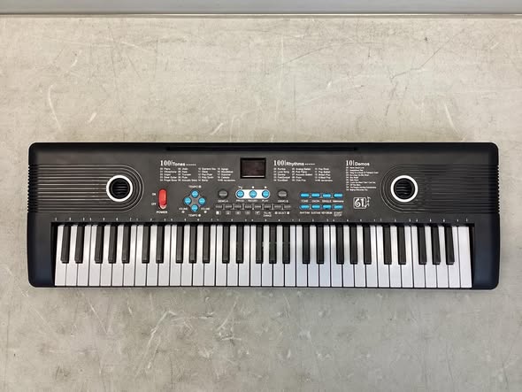 Costway - 61 Keys Kids Piano Keyboard with Carry Bag Microphone Sheet Stand Power Supply