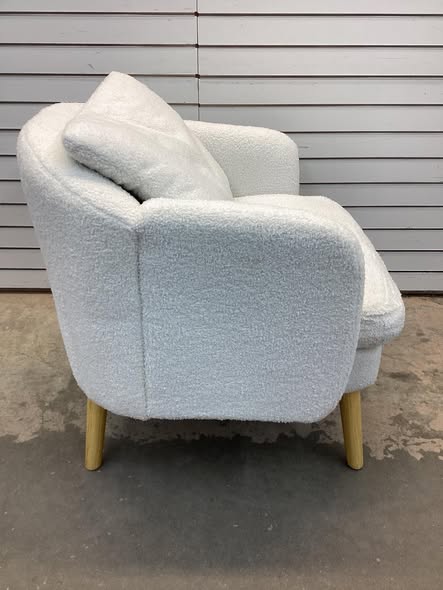 Sherpa Accent Chair Modern Living Room Chair with Seat Cushion