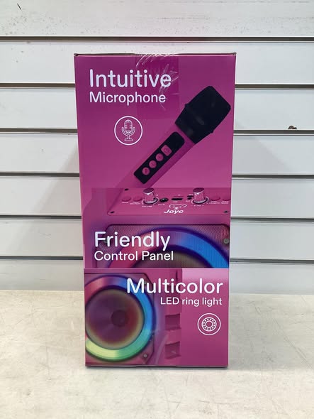 JOYC Mic Drop Karaoke Machine with 2 Wireless Mics & RGB Lights