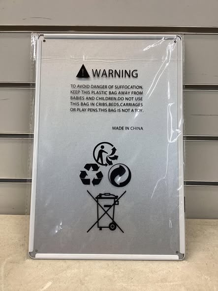 8x12 metal sign.