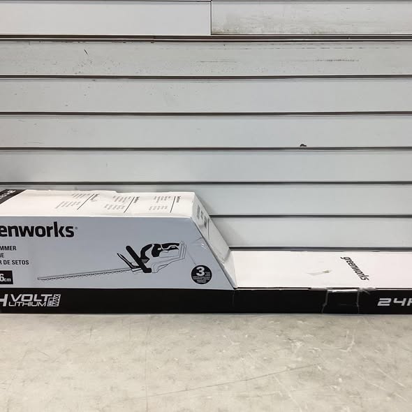 Greenworks 24-Volt 22" Hedge Trimmer with Battery and Charger