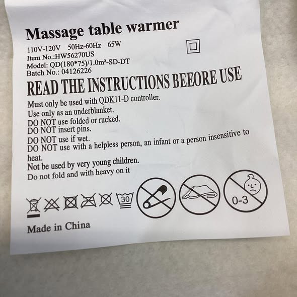 Costway Digital Massage Table Warmer Warming Pad