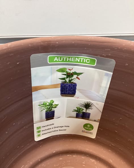 Southern Patio Griffy Blue Ceramic 5.9-inch Planter