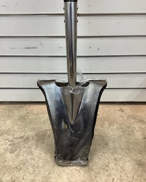 Radius Garden 41 in., 8 in. Blue PRO Stainless Steel Garden Transplanter