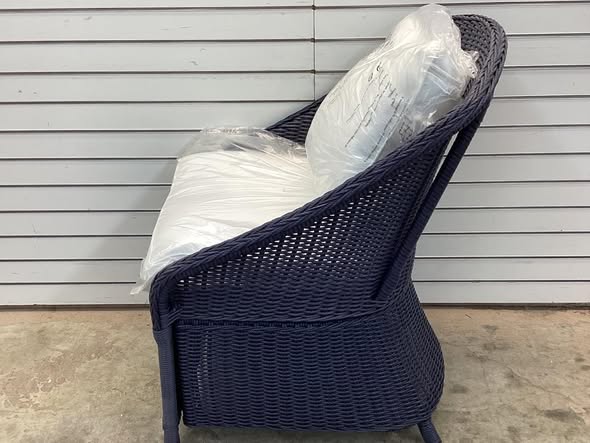 Hampton Bay Ryland 4PK Wicker Dining Chair Set With Cushions