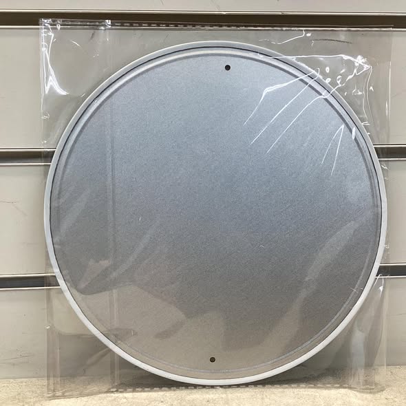 8” round metal sign