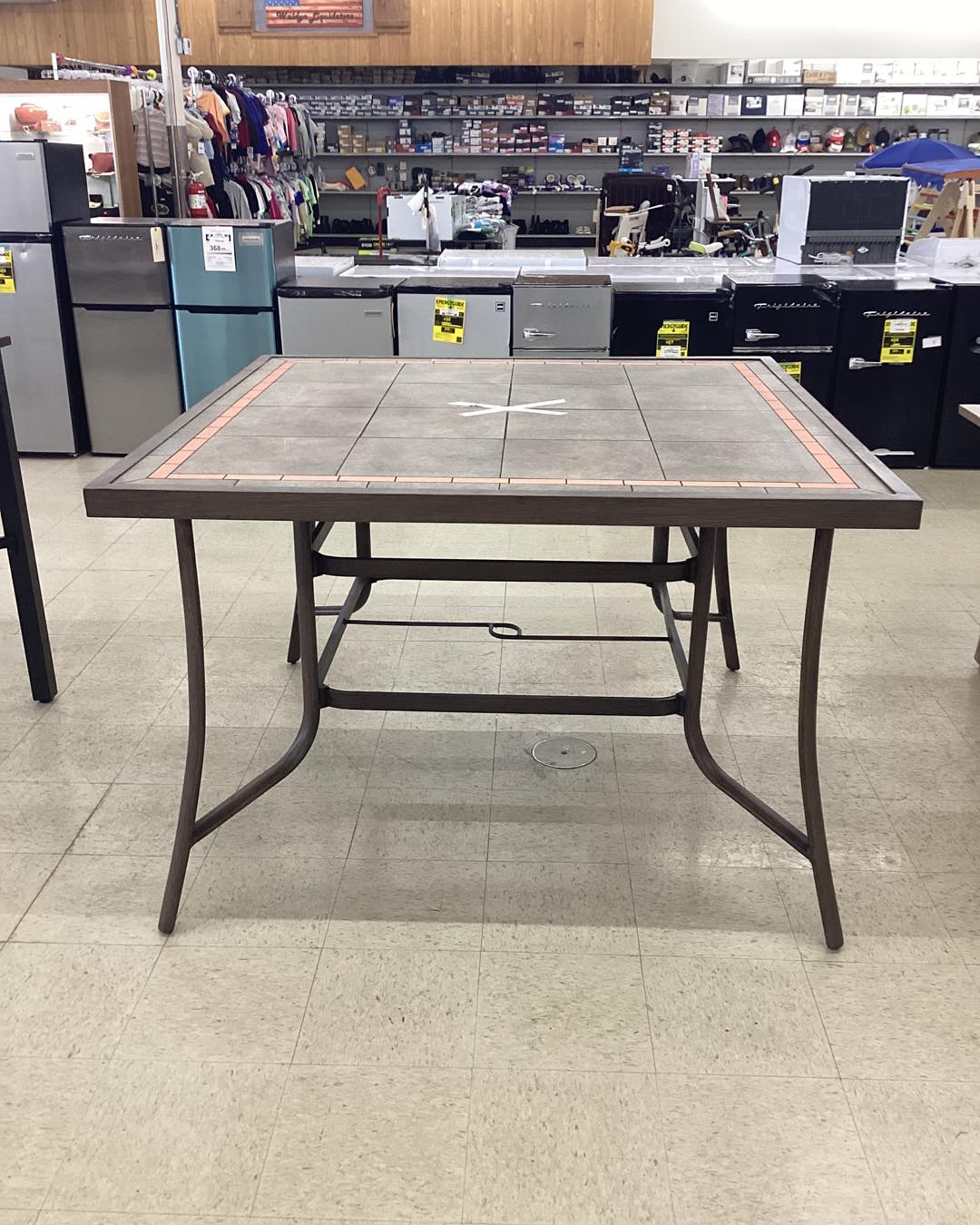 Hampton Sun Valley 54” X 54” Tile Top Outdoor Dining Table