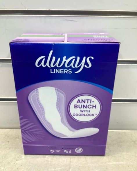 Always Anti-Bunch Xtra Protection Daily Liners, Unscented, Long, 50 ct.