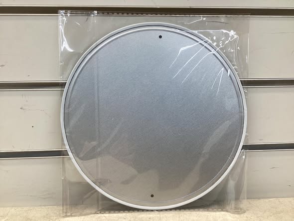 8” round metal sign