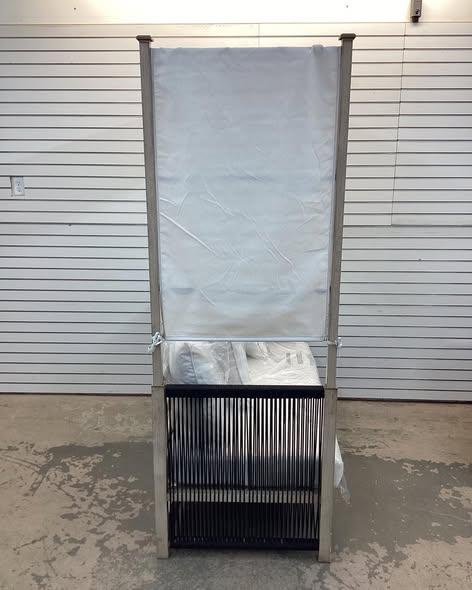 Hampton Bay Ballincourt Brown Metal Outdoor Day Bed with CushionGuard Almond Biscotti Cushions