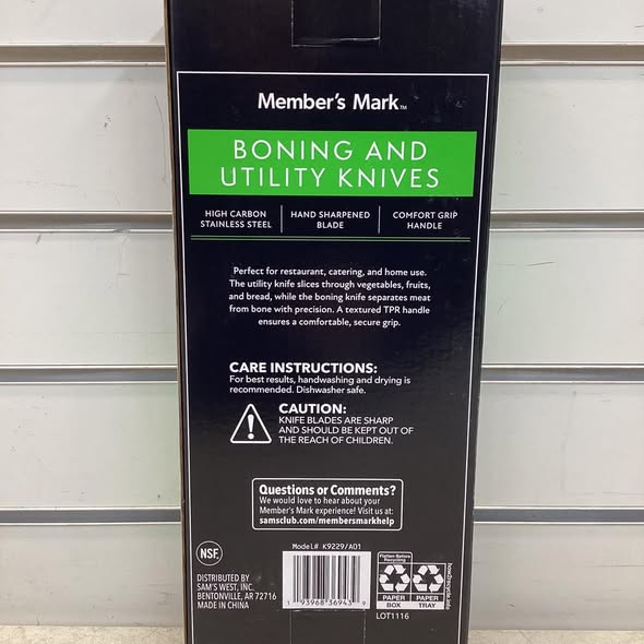 Member's Mark 6" Boning & Utility Knife Set, 2 pk.