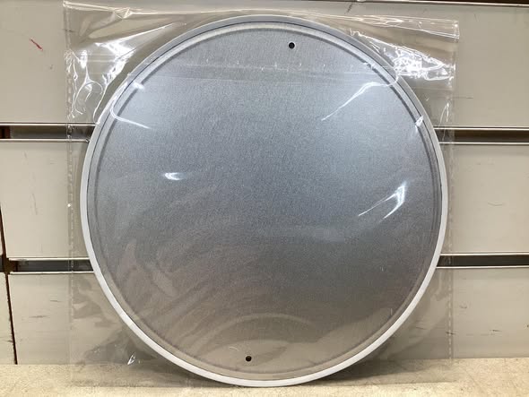 8” round metal sign