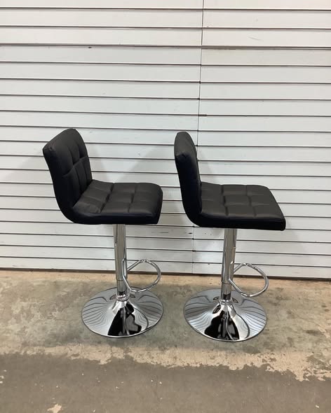 Denan Swivel Adjustable Height Bar Stools, Leather Modern Barstools
