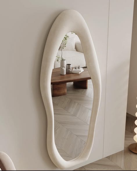 Susannah Full Length Mirror 63"X24", Irregular Wavy Mirror