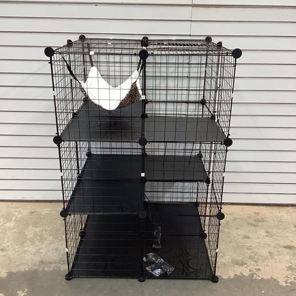 Costway 3 Tier Cat Enclosure with Comfy Hammock
