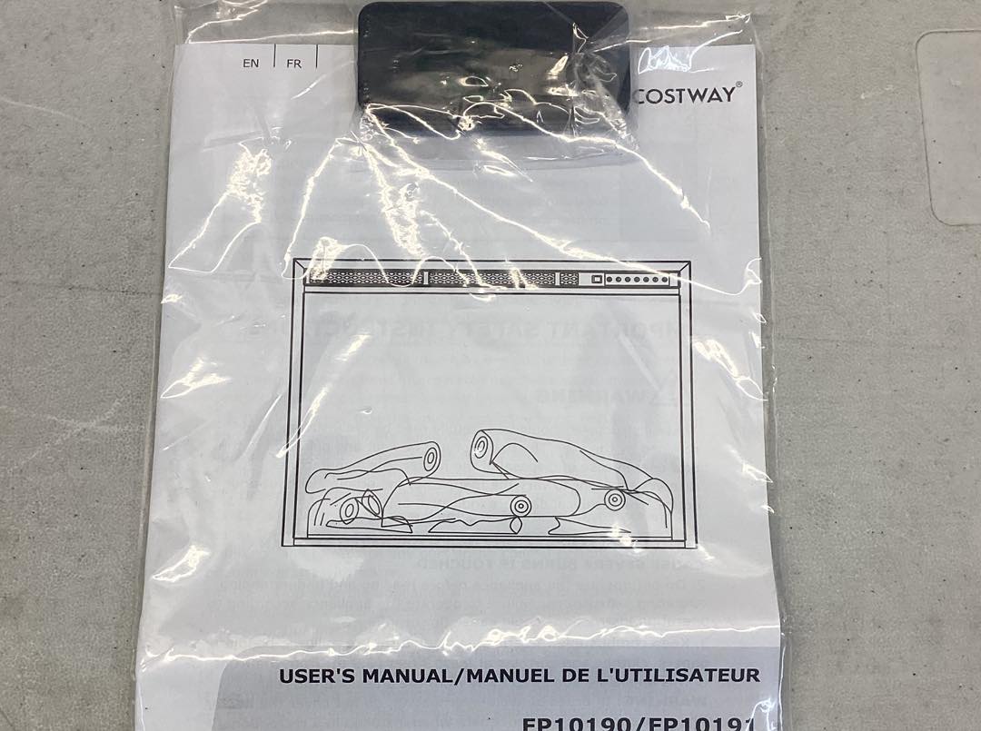 Clihome 37 in. 750/1500-Watt Recessed and Freestanding Electric Fireplace Insert with 5 Level Adjustable Flames & Remote Control