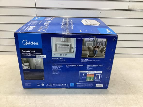 Midea 12,000 BTU U+ Smart Inverter Window AC Cools up to 550 sq. ft. w/ Remote, Sleep Mode, Timer, Wi-Fi, Energy Star in White