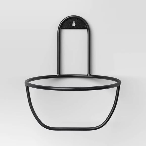 Metal Outdoor Planter Hanger 8"x8"x9.5" Black - Room Essentials