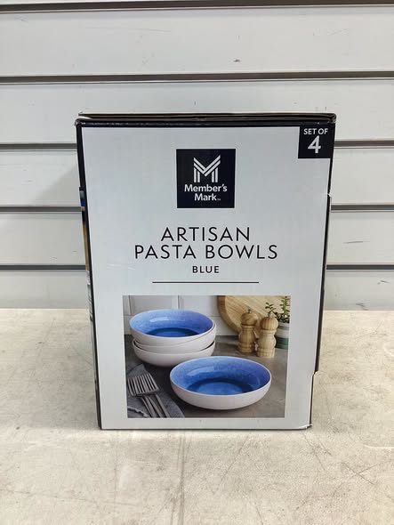 Member's Mark 4-Piece Stoneware Reactive Pasta Bowl Set