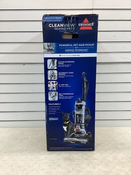 BISSELL CleanView Rewind Bagless Upright Vacuum with OnePass Technology, Active Extension Wand, and Scatter Free Technology