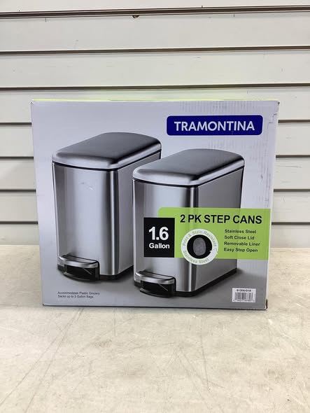 Tramontina Space-Saving 2-Pack 2-Gallon Step Cans
