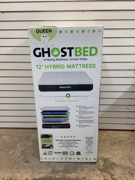 GhostBed Medium Hybrid Queen Size Mattress