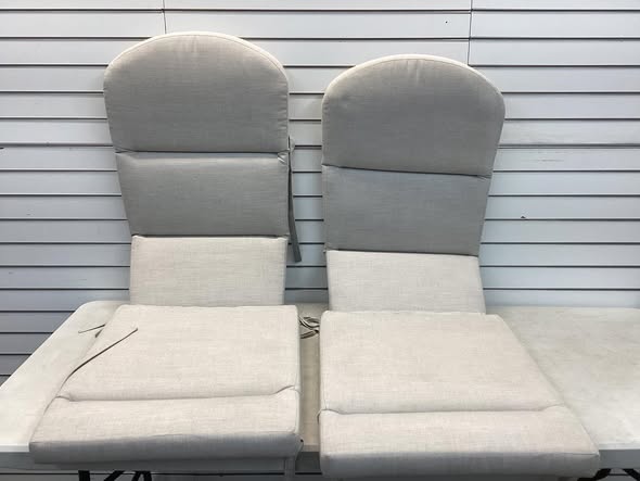 Outdura Light Gray Adirondack Cushions 2-pack