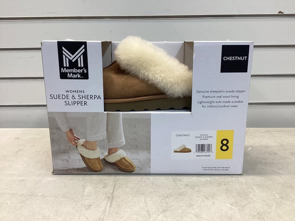 Member's Mark Women's Indoor/Outdoor Sheepskin Slipper - Size 8
