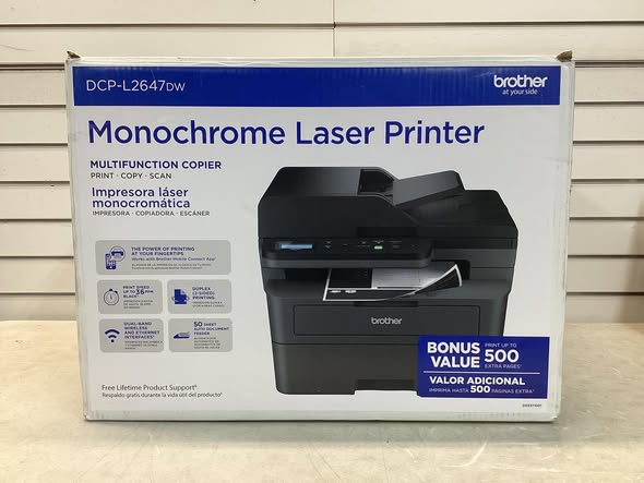 Brother Wireless Monochrome All-in-One Laser Printer with Higher Yield Ink