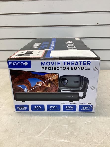 Fugoo Outdoor Projector & Soundbar Bundle with Tripod & 120" Foldable Screen