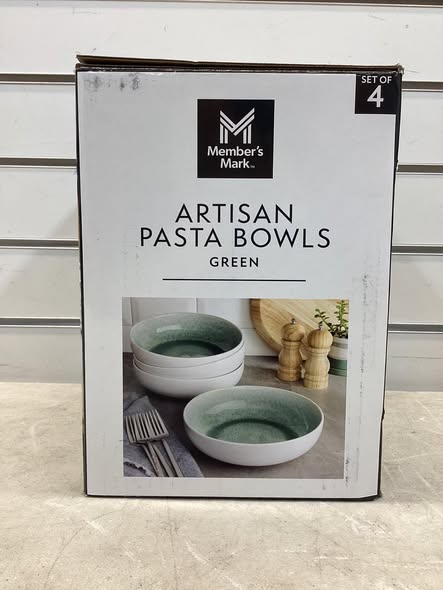 Member's Mark 4-Piece Stoneware Reactive Pasta Bowl Set