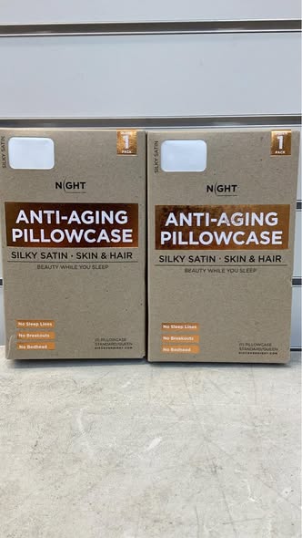 NIGHT 2-Pack Satin Skincare & Haircare Pillowcase, Queen Size