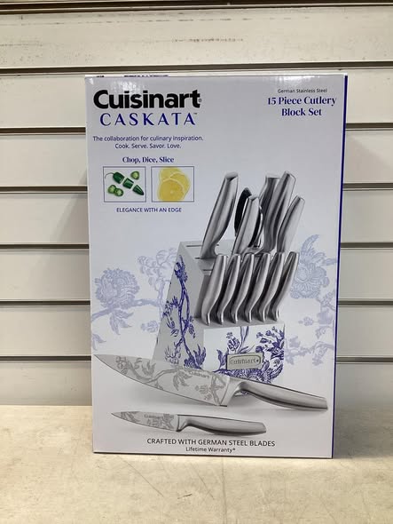 Cuisinart 15 Piece Caskata Collection Stainless Steel Hollow Handle Cutlery Block Set