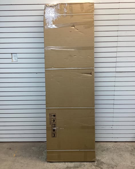 84''H x 40”W Double Bi Fold 3 Lite Glass Door Primed Finish With Primed Finish Barn Doors