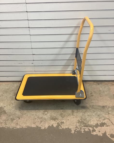 330lbs Platform Cart Dolly Foldable Moving Warehouse Push Hand Truck Yellow