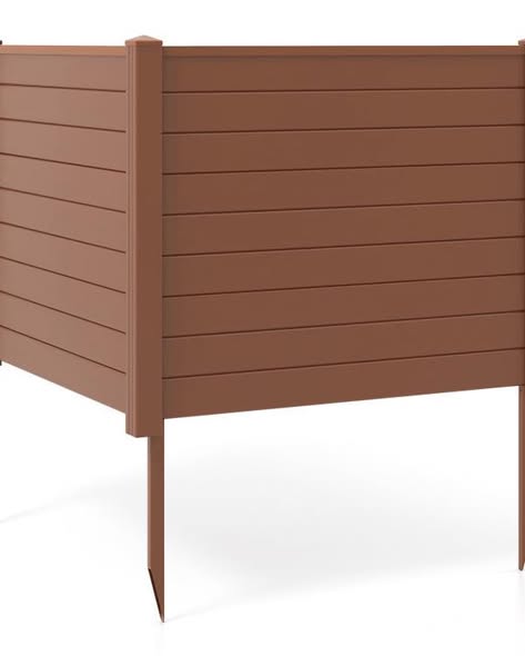 Outdoor PVC Air Conditioner Fence with 20 Inch Long Stakes