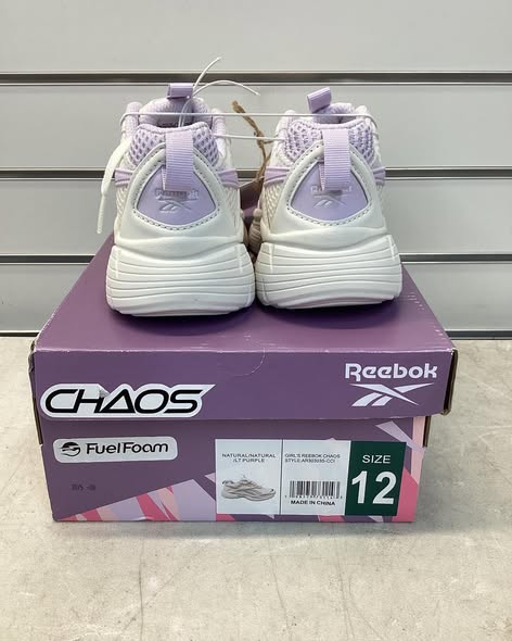 Reebok Girls Chaos Running Sneaker, size 12