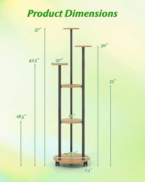 Costway - 6-tier Plant Stand with RGB Light Adjustable Lighting Modes Remote Control