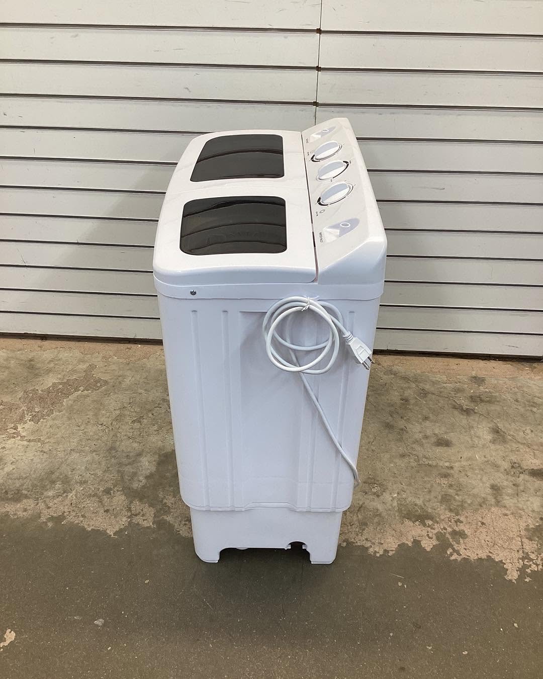 Costway 14 in. 1.6 cu. ft. Portable Top Load Washing Machine Mini Compact Washer Dryer in White